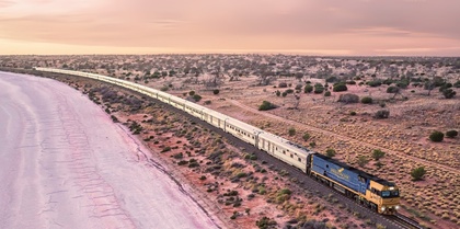 Indian Pacific rail across Nullarbor